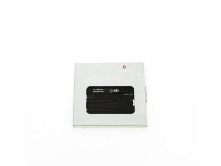 Швейцарская карточка VICTORINOX SwissCard Classic, 10 функций, полупрозрачная чёрная