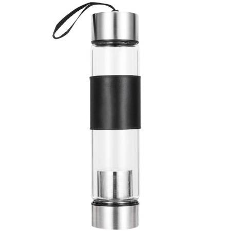 Термос стеклянный с инфьюзером Modulus, чёрный