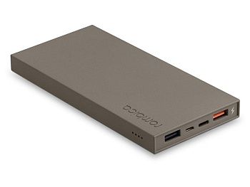 Внешний аккумулятор Rombica NEO ARIA Stone, 10000мАч, Soft-touch, PD, QCharge, Type-C, тёмно-серый Внешний аккумулятор Rombica NEO ARIA Stone, 10000мАч, Soft-touch, PD, QCharge, Type-C, тёмно-серый
