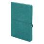Ежедневник недатированный Fusion, А5, бирюзовый, кремовый блок,