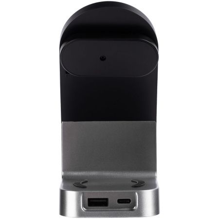 Зарядная станция c часами E-Store для смартфона, часов и наушников, черная Зарядная станция c часами E-Store для смартфона, часов и наушников, черная