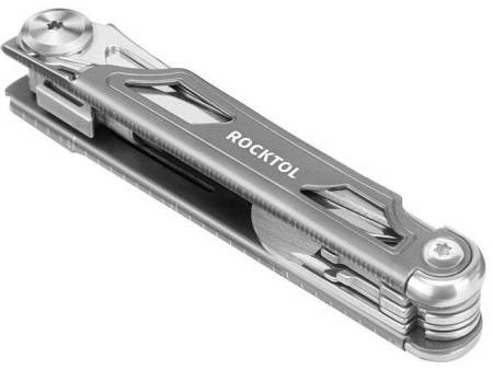 Нож-мультитул Rocktol 12 в 1 с титановыми ручками, серый