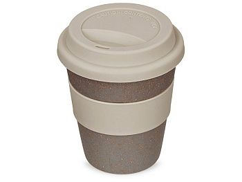 Стакан с силиконовой крышкой "Cafe", beige Стакан с силиконовой крышкой "Cafe", beige