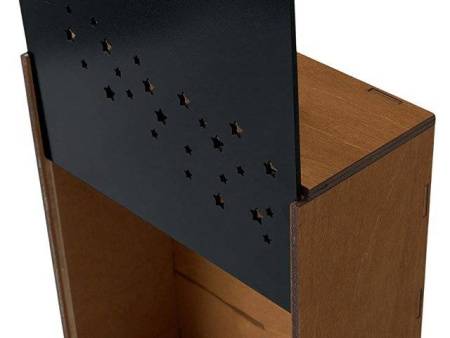 Подарочная коробка из фанеры Constellation 330х220х100 мм, фанера 6 мм, крышка на выдвижных пазах черная ЛХДФ 3 мм, бечевка Подарочная коробка из фанеры Constellation 330х220х100 мм, фанера 6 мм, крышка на выдвижных пазах черная ЛХДФ 3 мм, бечевка