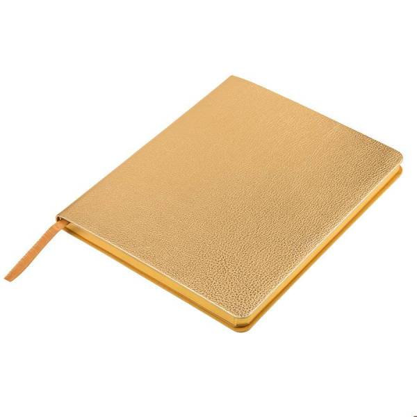 Ежедневник недатированный Arti, B6+, золотистый, кремовый блок
