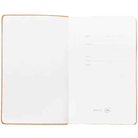 Бизнес-блокнот "URBAN", 130 ? 210 мм,  оранжевый,  мягкая обложка,  блок-линейка