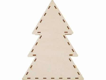 Шкатулка из фанеры в виде елки "Firytale" , серебристая