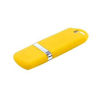 Флешка Shape с покрытием Софт Тач 16 GB, желтая Флешка Shape с покрытием Софт Тач 16 GB, желтая