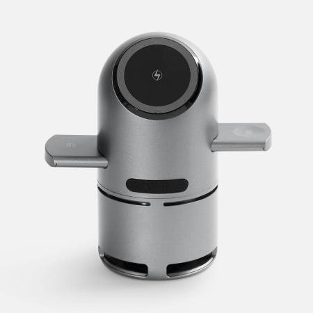 Bluetooth-колонка с беспроводной зарядкой Droid, серая