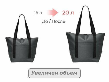 Сумка-холодильник «Cool XL» с двумя лямками на плечо, темно-серый