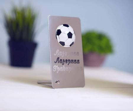 Плакетка наградная   "Футбол", металл, подарочная упаковка