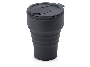 Силиконовый складной стакан "GoCup", темно-серый Силиконовый складной стакан "GoCup", темно-серый