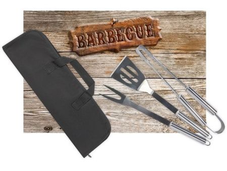 Barcabo Набор для барбекю из 3 предметов, серебристый Barcabo Набор для барбекю из 3 предметов, серебристый