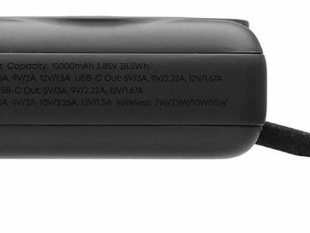 Магнитный беспроводной внешний аккумулятор c подсветкой лого «Энчант», 10000 мАч, черный