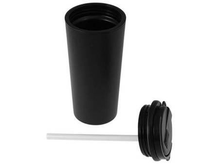 Термокружка с трубочкой «Moment Straw», 350 мл, черный Термокружка с трубочкой «Moment Straw», 350 мл, черный