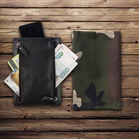 Органайзер для путешествий,"LEGENDA Military",черный, кожа натуральная 100%