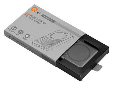 Магнитный беспроводной внешний аккумулятор, QC/PD «Сёрф», 10000 мАч, серый