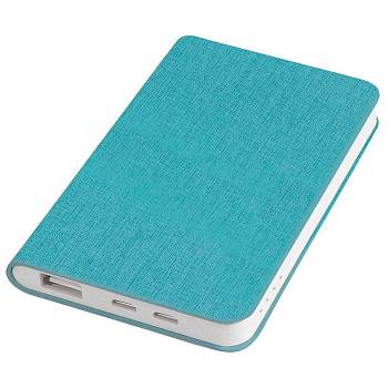 Универсальный аккумулятор "Provence" (5000mAh),голубой,7,5х12,1х1,1см, искусственная кожа,пл Универсальный аккумулятор "Provence" (5000mAh),голубой,7,5х12,1х1,1см, искусственная кожа,пл