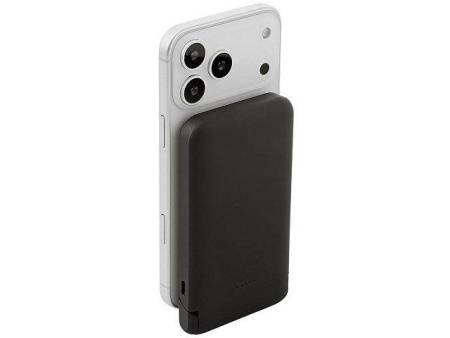 Беспроводной внешний аккумулятор с подсветкой лого и подставкой «Magflash», 10000 мАч, 15 Вт, черный