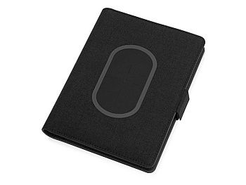 Органайзер с беспроводной зарядкой 5000 mAh "Powernote", темно-серый Органайзер с беспроводной зарядкой 5000 mAh "Powernote", темно-серый