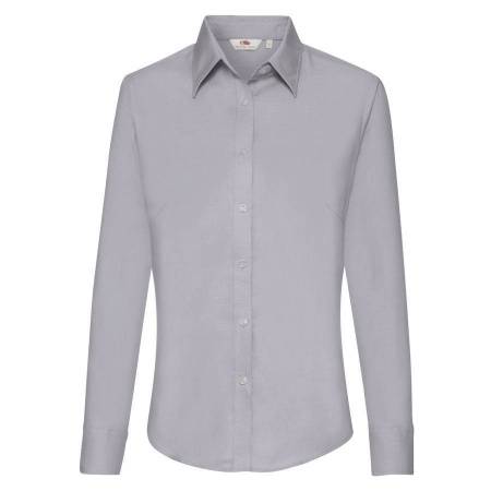 Рубашка "Lady-Fit Long Sleeve Oxford Shirt", светло-голубой_S, 70% х/б, 30% п/э