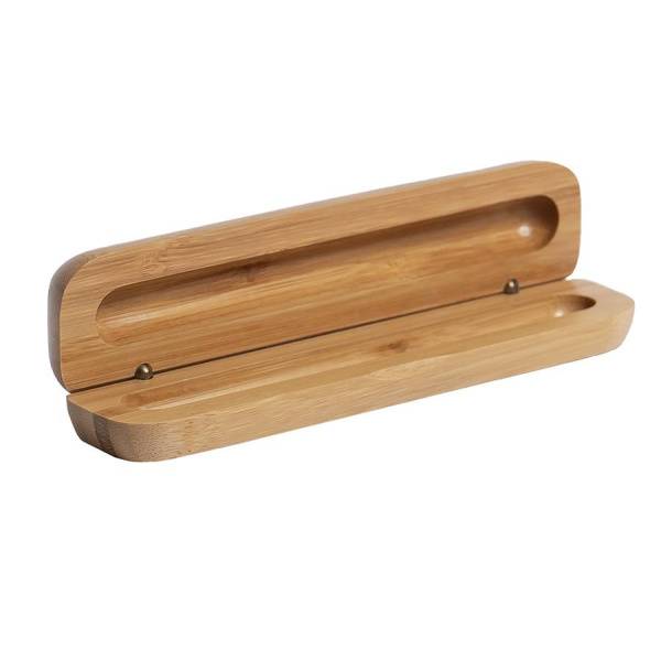 Футляр для одной ручки SOLID, бежевый, бамбук Футляр для одной ручки SOLID, бежевый, бамбук