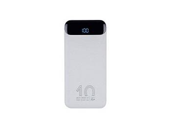 RIVACASE VA2540 (10 000mAh), QC/PD 20W внешний аккумулятор с дисплеем, белый 12/48