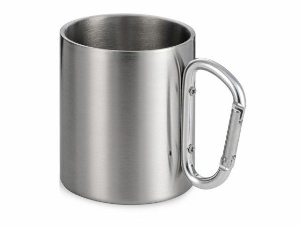 Кружка из стали с ручкой-карабином «Elbrus» Кружка из стали с ручкой-карабином «Elbrus»