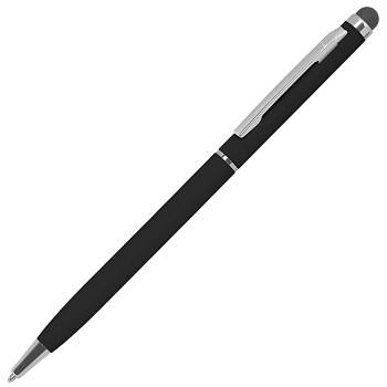 TOUCHWRITER SOFT, ручка шариковая со стилусом для сенсорных экранов, черный/хром, металл/soft-touch TOUCHWRITER SOFT, ручка шариковая со стилусом для сенсорных экранов, черный/хром, металл/soft-touch