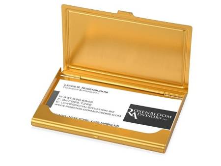 Визитница "Lexx", золотистый матовый