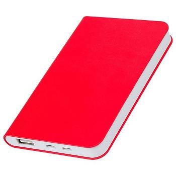 Универсальный аккумулятор "Softi" (5000mAh),красный, 7,5х12,1х1,1см, искусственная кожа,пл Универсальный аккумулятор "Softi" (5000mAh),красный, 7,5х12,1х1,1см, искусственная кожа,пл