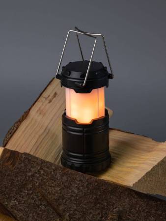 Кемпинговый фонарь с имитацией пламени Lindau Flame, черный