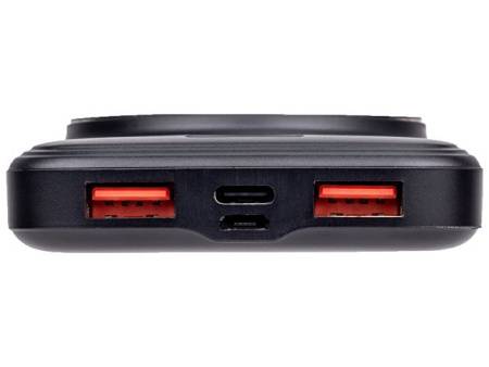 Внешний беспроводной аккумулятор «AIR», 10000 mAh, черный