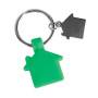 Брелок "HOME", зеленый, 3х3,5х0,6см,металл