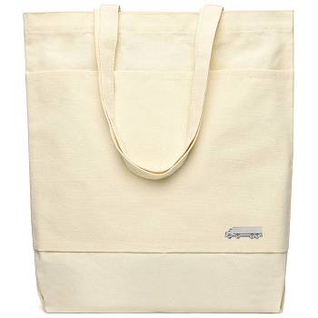Сумка для покупок JETTA 325 г/м² с шильдом - фура, натуральный