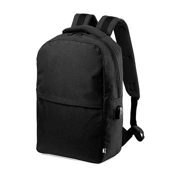 Рюкзак KONOR, черный, 41x29x13 см, 100% полиэстер RPET, 600D Рюкзак KONOR, черный, 41x29x13 см, 100% полиэстер RPET, 600D