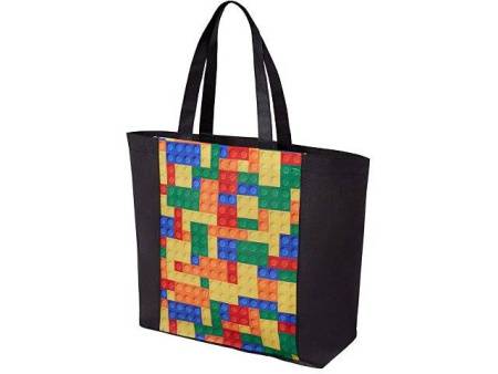 Сумка для шопинга с донной складкой и ручкой из PET ткани, 44.45*33.02*12.7 см