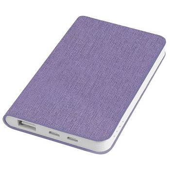 Универсальный аккумулятор "Provence" (5000mAh),сиреневый,7,5х12,1х1,1см, искусственная кожа Универсальный аккумулятор "Provence" (5000mAh),сиреневый,7,5х12,1х1,1см, искусственная кожа