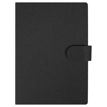 Блокнот А5 Tasmania, в твердой обложке со стикерами в линейку, черный