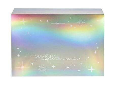 Подарочная коробка с голографическим шубером «Aurora», XL, вн. размер 300х235х105 мм.