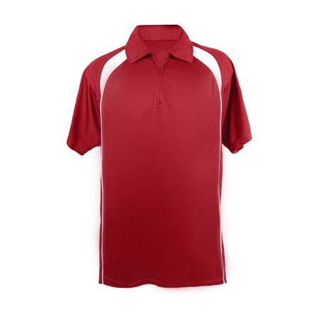 Футболка поло "Palladium", красный с белым_S, 100% полиэстер