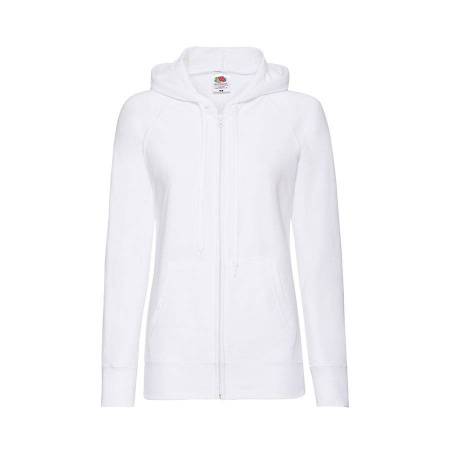 Толстовка без начеса "Ladies Lightweight Hooded Sweat", белый, XS, 80% х/б 20% полиэстер