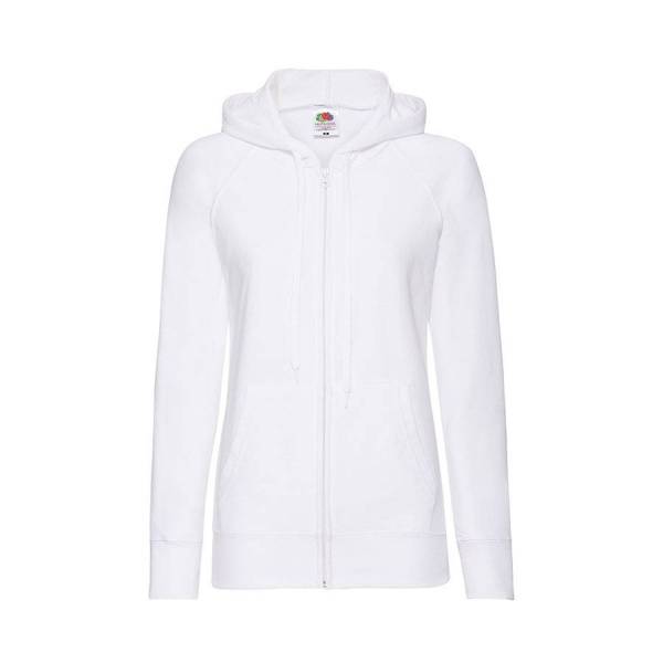 Толстовка без начеса "Ladies Lightweight Hooded Sweat", белый, XS, 80% х/б 20% полиэстер