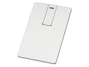 Флеш-карта "Визитка" USB 2.0 64 Gb в виде металлической карты "Card Metal", серебристый
