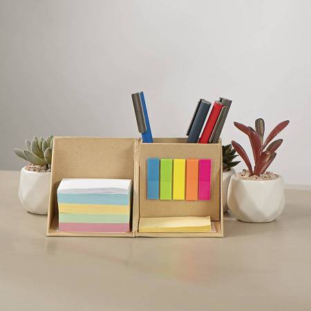 Органайзер настольный CUBE, бежевый, бумага, картон, пластик