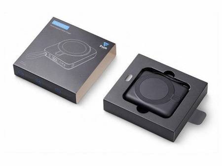 Магнитный беспроводной внешний аккумулятор c подсветкой лого «Энчант», 10000 мАч, черный