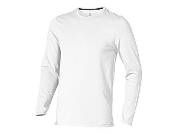 Ponoka мужская футболка из органического хлопка, длинный рукав, белый Ponoka мужская футболка из органического хлопка, длинный рукав, белый