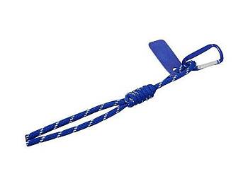 Брелок-веревочка на карабине, синий