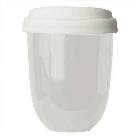 Стакан CAPSULA с крышкой, белый, 250мл, D=8,8см,H=10,5см