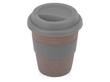 Стакан с силиконовой крышкой "Café", серый Стакан с силиконовой крышкой "Café", серый